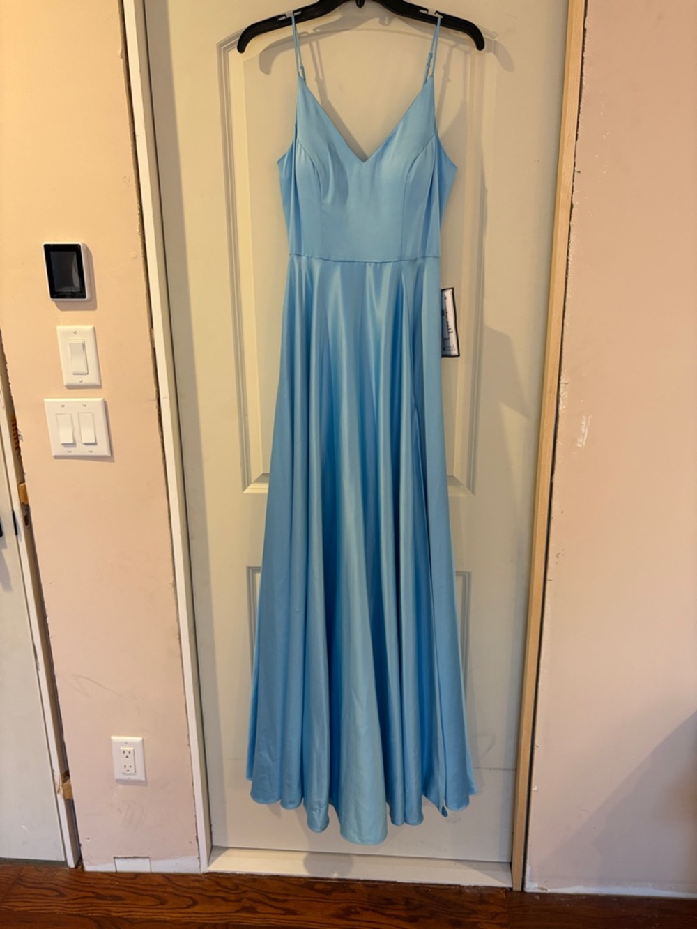 (BNWT) Macy's B. Darling Light Blue Spaghetti Strap Maxi Dress